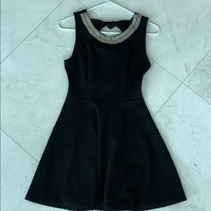 Semi-open back skater dress